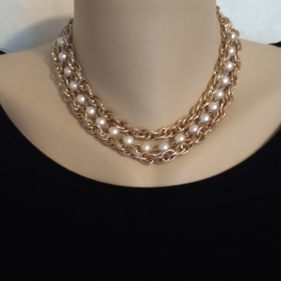 Marvella Jewelry New Vintage Marvella Three Strand Necklace Poshmark
